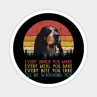 Retro Bluetick Coonhound Every Snack You Make Every Meal You Bake Magnet